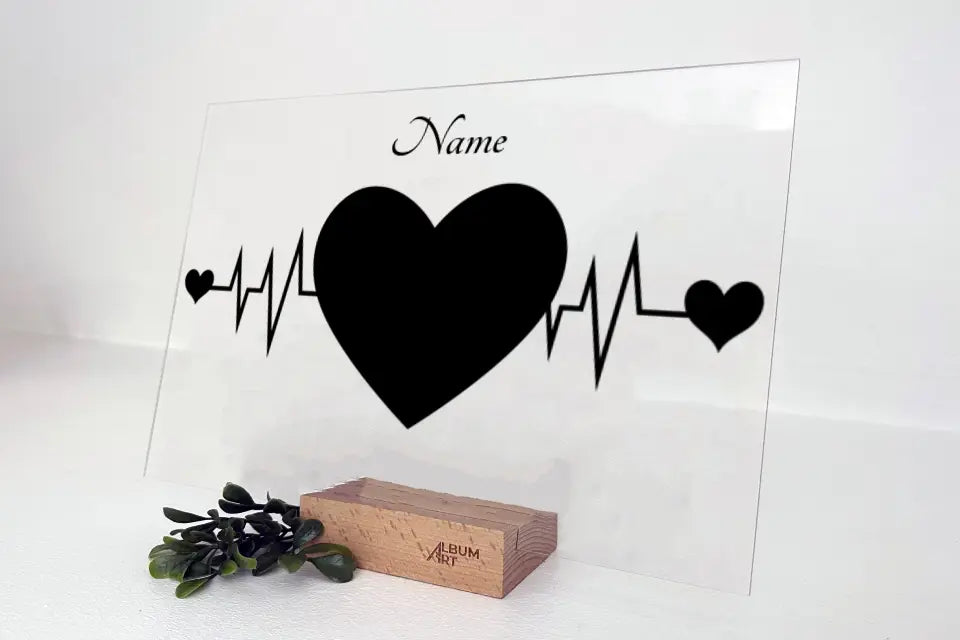 Personalisiertes Baby Portrait mit Herzschlag